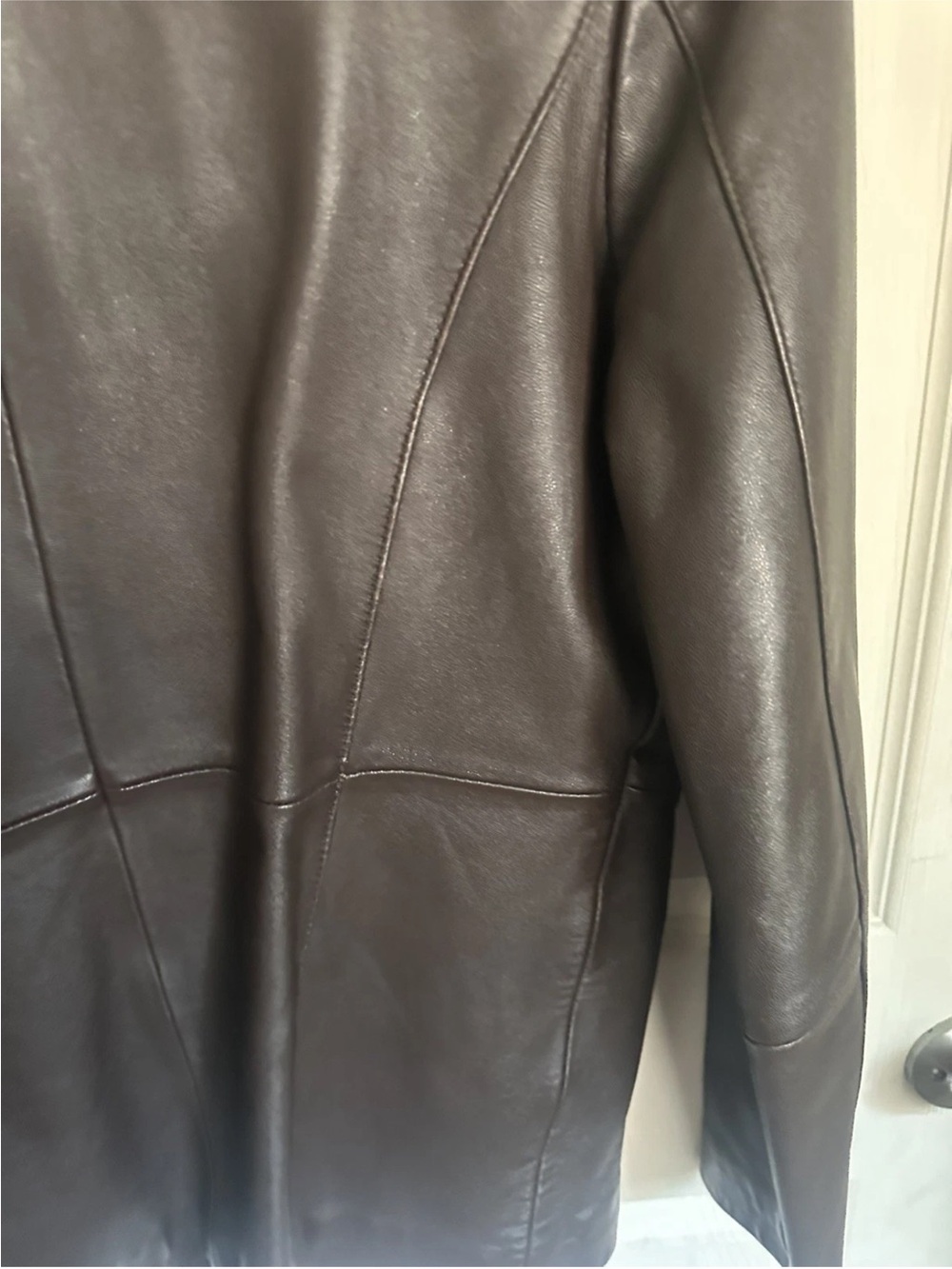 Women's lambskin leather size S Brown Leather Jacket blazer - Picture 8 of 10